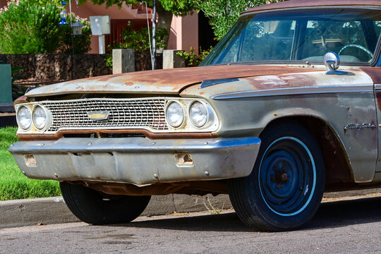 Vintage Chevrolet station wagon parked on a residential street, illustrating classic American automotive design, collector vehicles, restoration, and transportation history