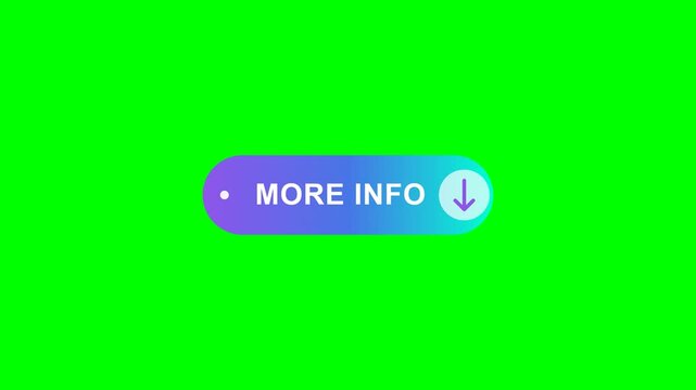 Animated button with text MORE INFO and download icon on green screen background.