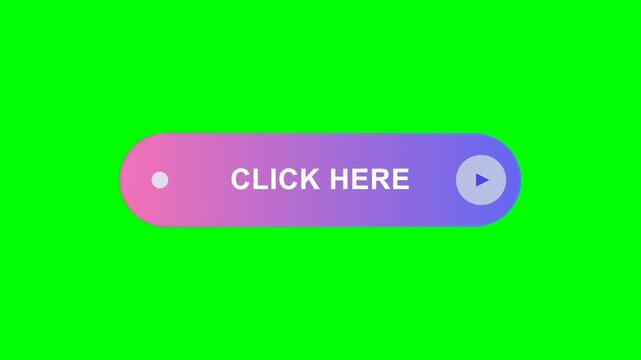 Animated Click Here Button with Play Icon and Gradient Background.