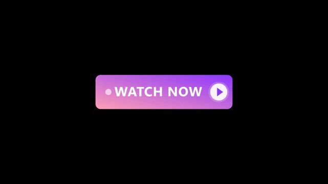 Watch Now Button with Play Icon on Black Background.