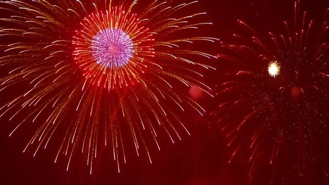 fireworks in the night sky