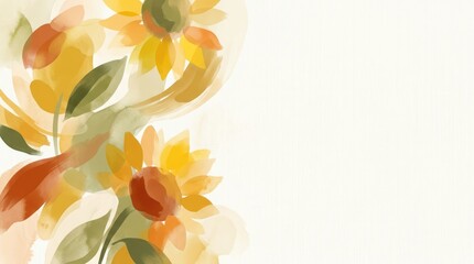 Obraz premium A watercolor painting of a sunflower with a white background.
