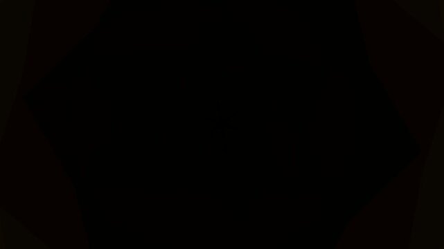 Dark minimalist background featuring faint rotating multi-layered geometric shapes.