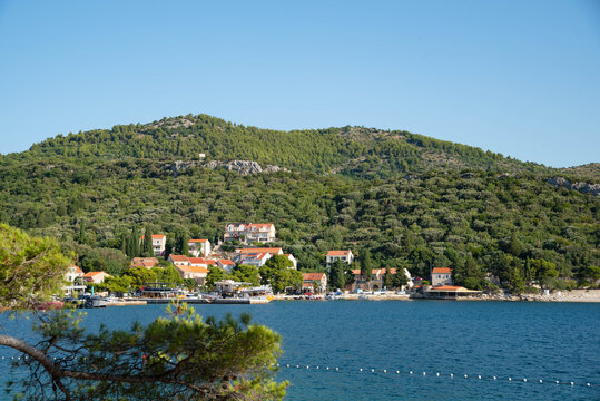 View of Zaton village on Adraitc coast. 