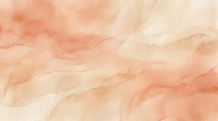Fototapeta premium A peach-colored abstract watercolor painting with a soft, flowing texture.