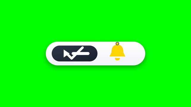 Animasi 3d Pop Subscribe Bell Cursor 4K Motion Graphic Animation | Seamless Loop
