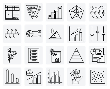Abstract Diagram And Chart Collection For Infographics &ndash; Wave Charts, Step Diagrams, And Geometric Shapes For Data Display