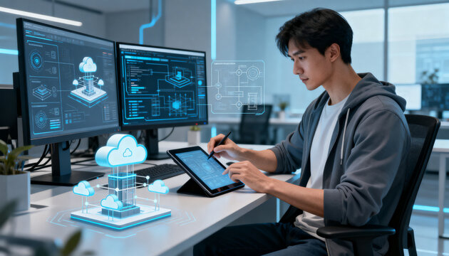 AI software architect designing scalable enterprise platform