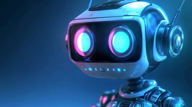 High-tech robot design with artificial intelligence features, ready for interaction and companionship