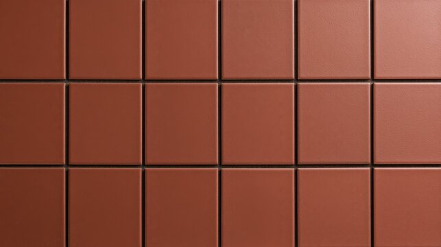 Brick Red Matte Rectangular Tile Wall Texture