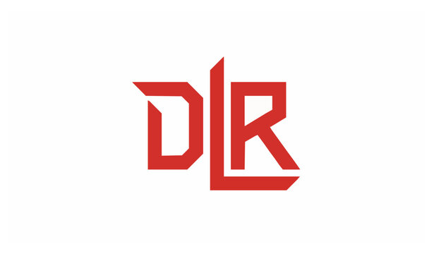 DLR interlocking letter logo with modern technology monogram for entrepreneur business branding