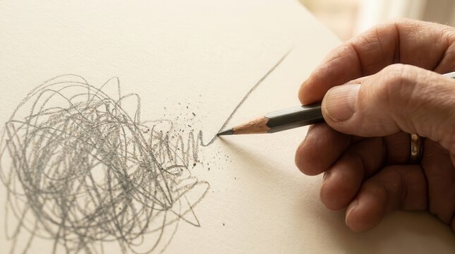 Paper background hand pencil draw scribble line