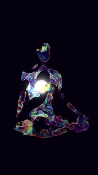 3d illustration energy transformation of consciousness	