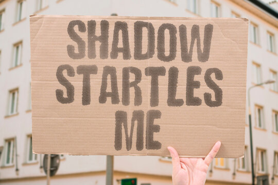 "Shadow startles me" A movement in your peripheral vision makes you jump. SURPRISE. SHADOW. MOVEMENT. STARTLE. PERIPHERAL.