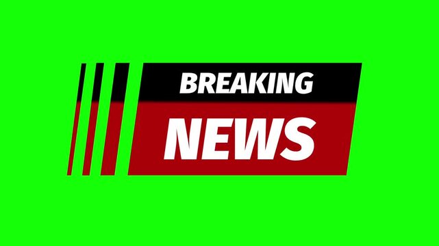 Breaking News Red and black animaton with high resolution for editing