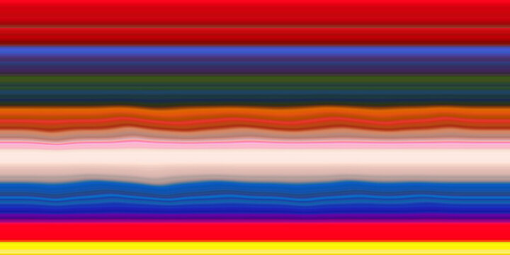 A vibrant digital abstract background featuring a series of horizontal colorful parallel gradient bands