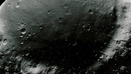 Closeup of an Asteroid in Deep Space Detailed still image of an irregularly shaped asteroid in space. Visualization based on NASA/ESA data. © Christian Stangl
