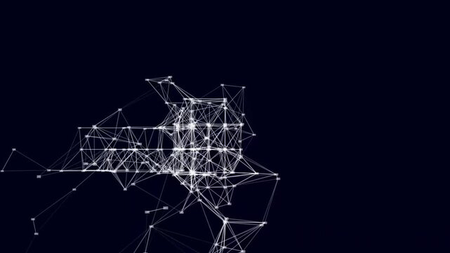 network connection plexus white background 3d animation loop. abstract background with lines