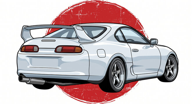 Generic 90s style tuner sports car