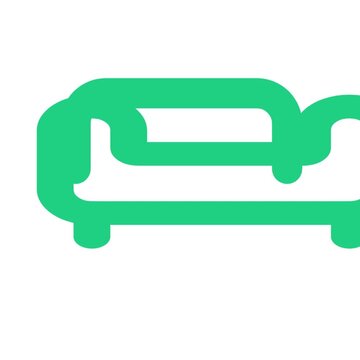 Green armchair icon morphs fluidly between different seating positions in this smooth digital motion animation designed for modern interior design apps, furniture interfaces, and web experiences.