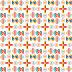 Obraz premium Retro Geometric Abstract Seamless Pattern Design