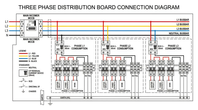 Electrical circuit diagram showing power supply and switch connections