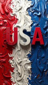 USA flag colors artistic design element.