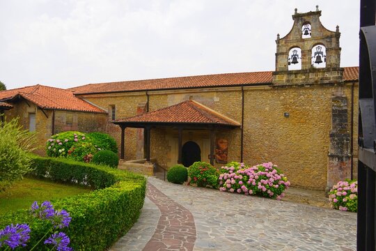The Regina Coeli monastery and famous confectionary of the Poor Clare nuns, or Hermanas Clarisas, in the Santillana del mar medieval village, in Spain
