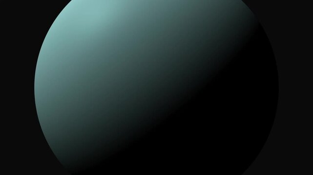 Uranus planet rotating in deep space, cosmic view of the blue gas giant in the solar system.