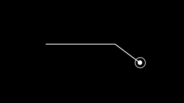 HUD call out elements icon animation on black background. HUD elements frame lines call out animation. Simple HUD elements frame line video