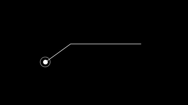 HUD call out elements icon animation on black background. HUD elements frame lines call out animation. Simple HUD elements frame line video