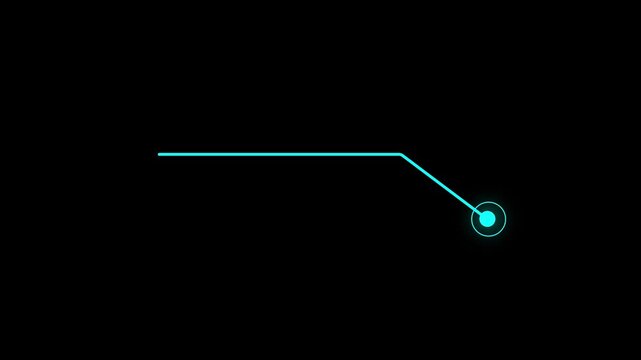 HUD call out elements icon animation on black background. HUD elements frame lines call out animation. Simple HUD elements frame line video