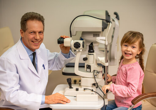 Smiling Pediatric Eye Checkup.