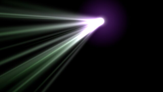 Radiant light beams converge towards a bright focal point against a black background lightrays luminescence irradiation glow radiance illumination spectral streak