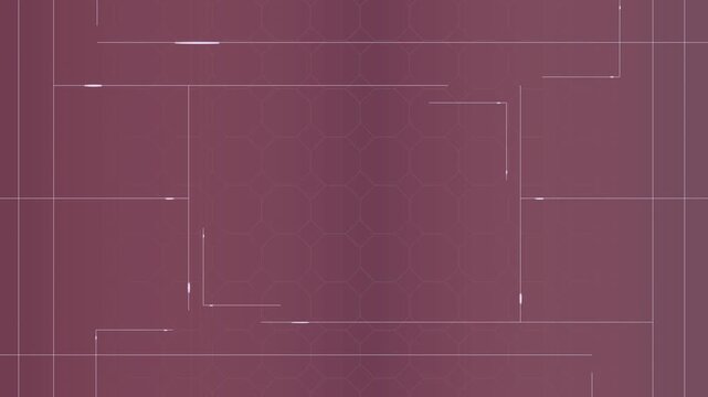 Animated video showing a futuristic, high-tech panel with lines and light, computer, interface, art, brown.