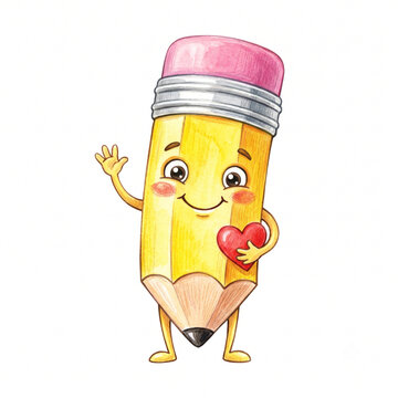 Cute smiling kid standing with a funny cartoon banana character vector illustration for fun childhood art design