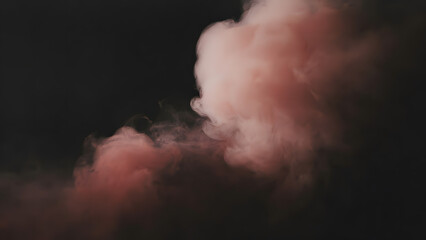 Obraz premium Abstract pink smoke on a black background,created with generative ai