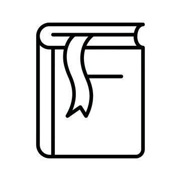 Closed textbook with bookmark icon for academic and study materials.