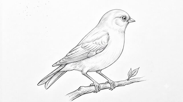 vector drawing of a bird video 