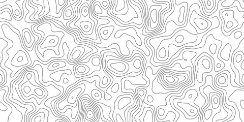 Fototapeta premium Modern topographic relief line background, abstract detailed elevation lines with organic curves, for card, label and packaging design.