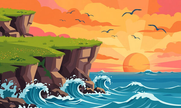 Sunset Cliff Ocean