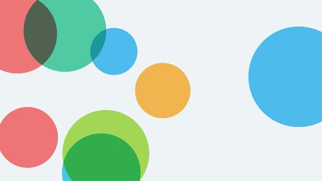 Colorful Motion of Circles in Dynamic Abstract Background for Creative Projects.