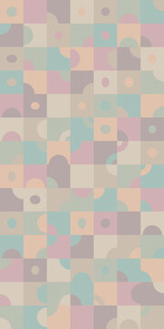 A soft abstract arrangement of pastel tiles, circles, arches, and curved blocks creates a calm modern backdrop for websites, packaging, interiors, and creative branding.