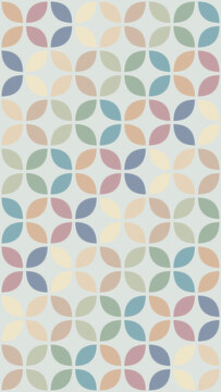 A soothing repeating arrangement of rounded botanical leaves creates a calm, contemporary look, ideal for fabric, stationery, interiors, packaging, and decorative backgrounds.