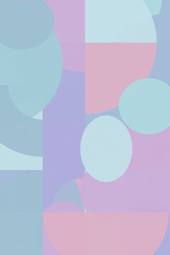 A soft contemporary arrangement of overlapping circles and rectangular forms creates a calm pastel composition, ideal for websites, presentations, branding, and editorial layouts.