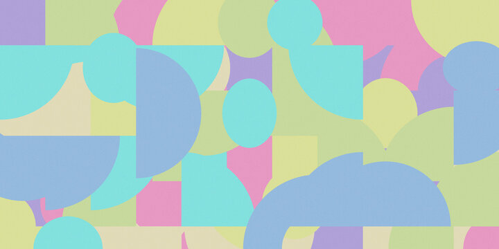 A playful arrangement of overlapping circles, rectangles, and curved forms creates a soft modern backdrop for websites, presentations, posters, branding, and creative design projects.