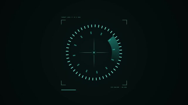 Dynamic motion analysis of digital clock interface with animated circular timers for modern technology visualization.