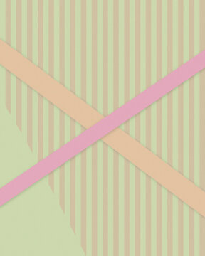 A calm pastel composition of vertical stripes and intersecting paper-like bands creates a soft retro mood, ideal for elegant stationery, packaging, wedding, or spring designs.