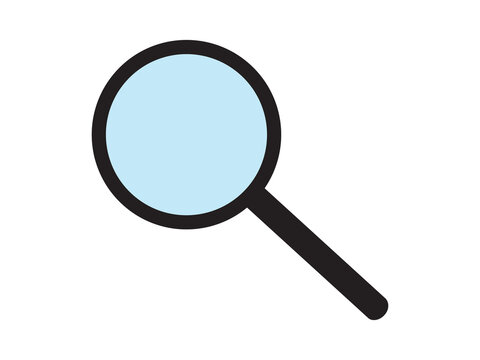 Magnifying glass isolated on transparent background