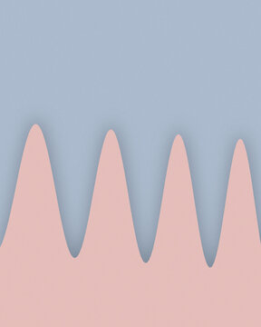 A minimalist arrangement of soft blush waves rises against a cool blue-gray field, creating a calm, elegant visual suitable for modern branding, stationery, and website design.